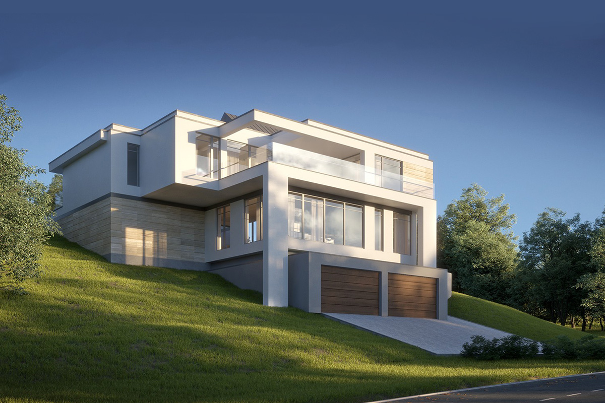 Большой дом с гаражом на 4 машины «Моэн»