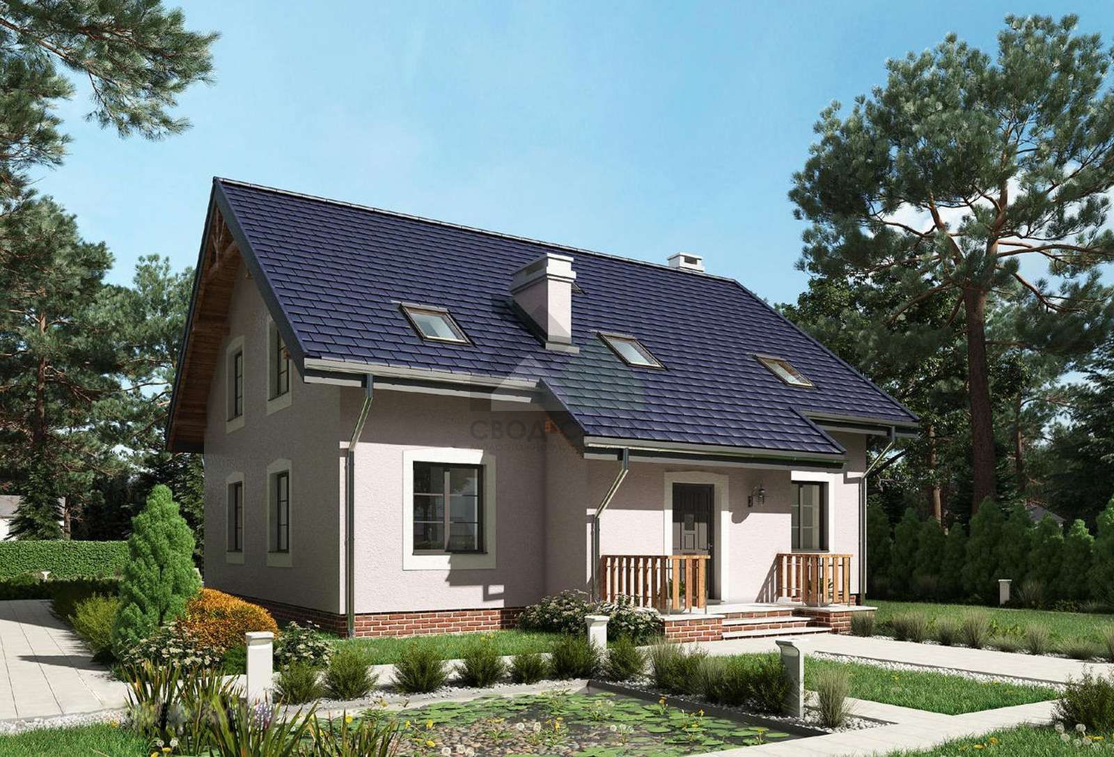 Дом из керамических блоков С-166 КЕ «Сентябрь»