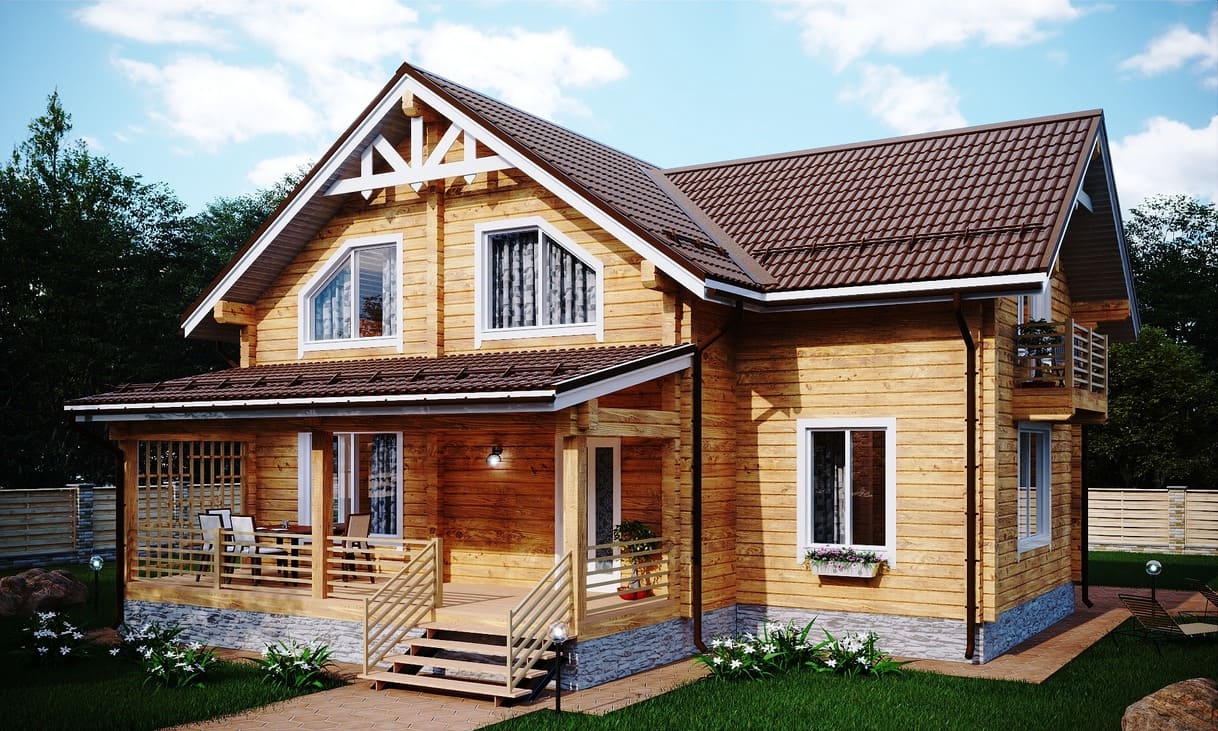 Проект 4 спальни 2 террасы №368