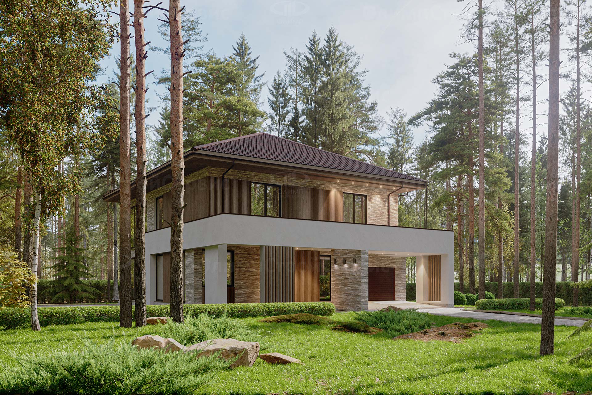 Двухэтажный дом с террасой «Углич»