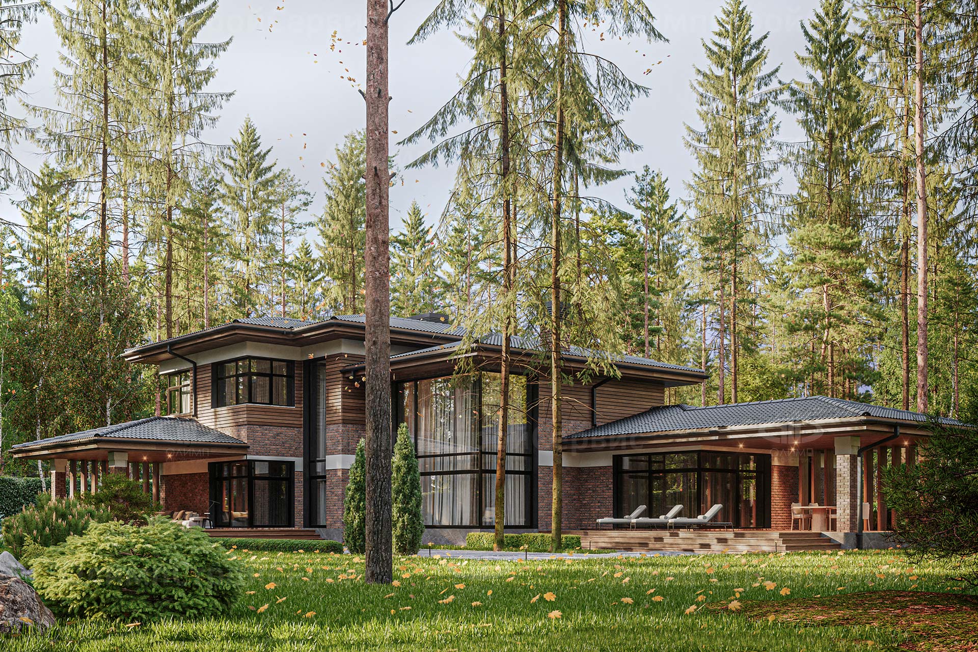 Дом в стиле Прерий «FLORENCE» с террасой