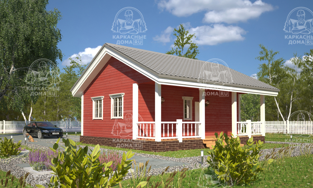 Каркасный дом 9x8 Проект "Тектит"