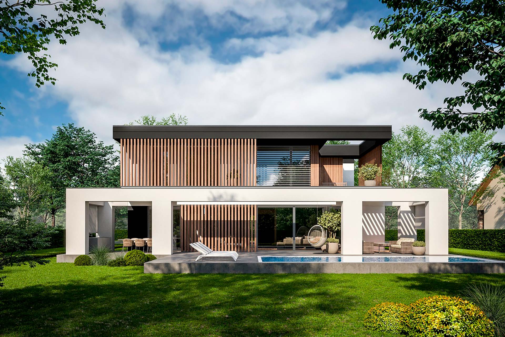 Дом с бассейном на улице «Элмонт»