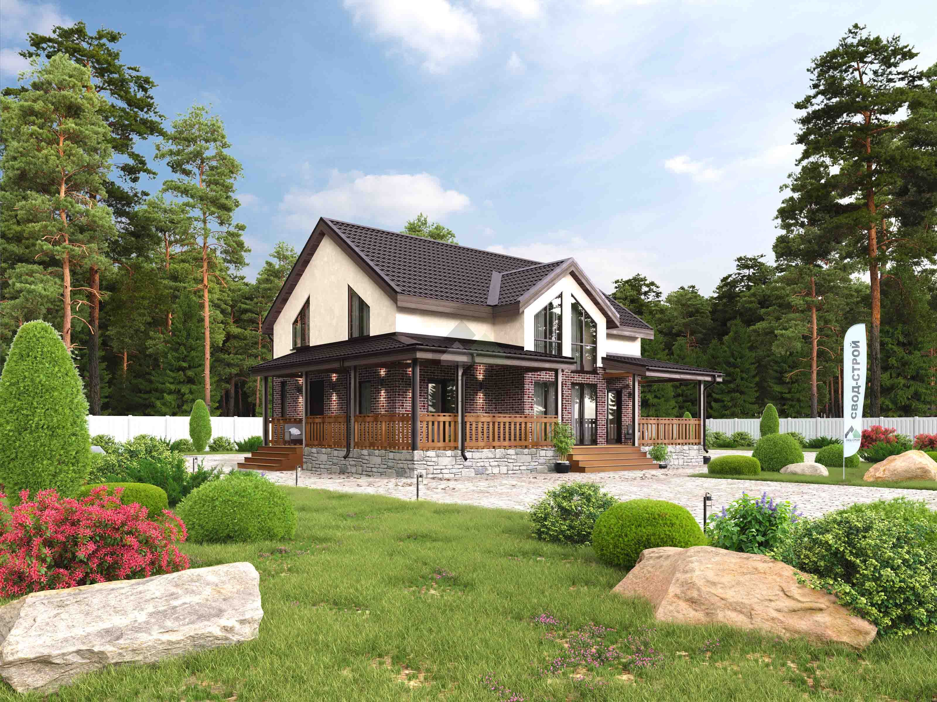 Дом из керамических блоков С-248 КЕ «Бета»