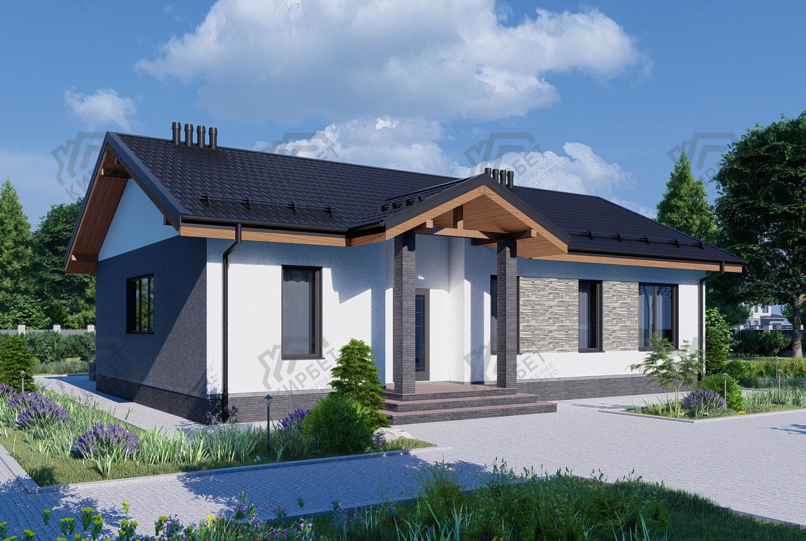 Проект дома из керамоблоков 15х12 ТКБ-120: цена 8339000 руб.