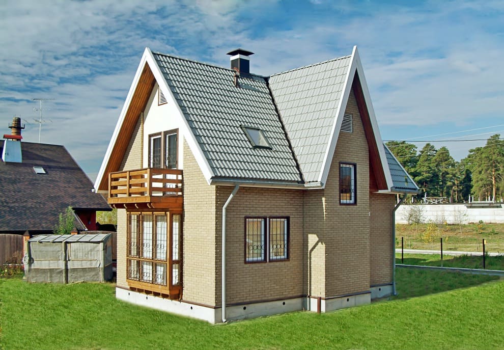 Проект каркасного дома с мансардой Звенигород M под ключ от компании БАКО