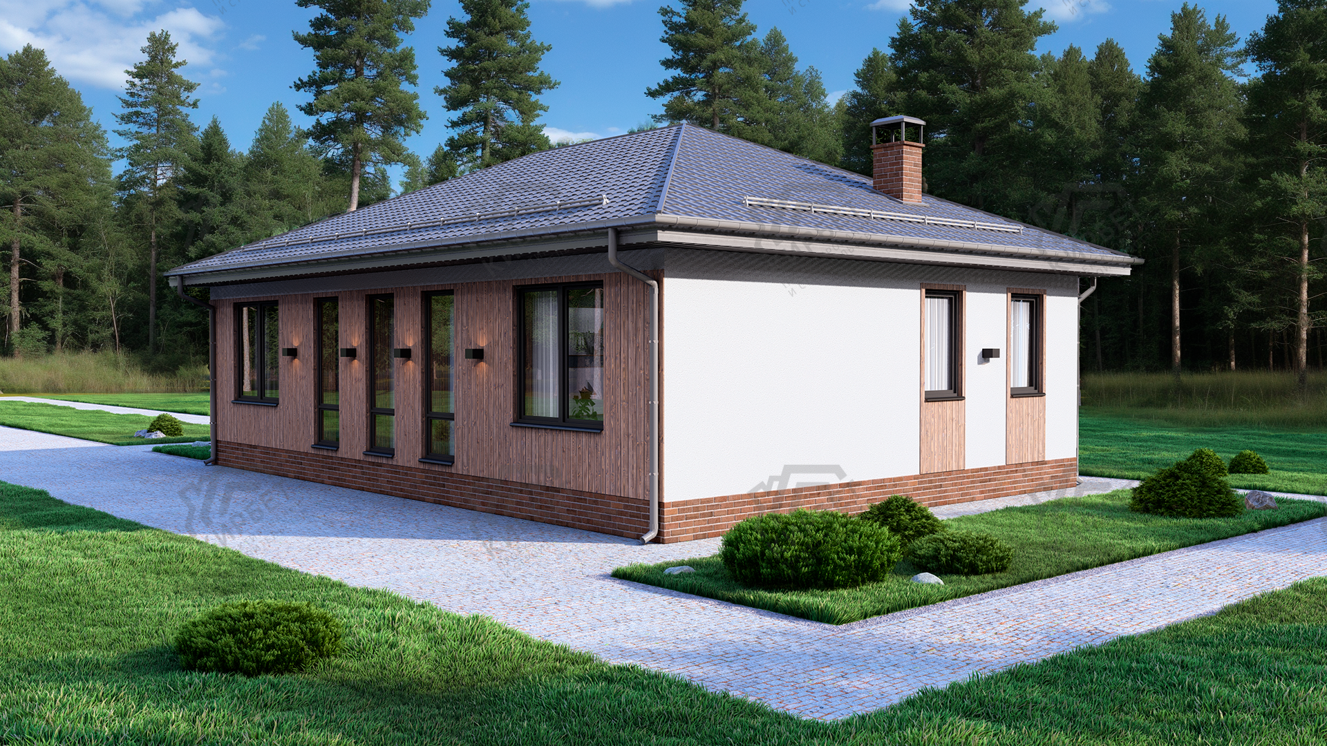 Проект дома из керамоблоков 14х10 ТКБ-105: цена 6510000 руб.