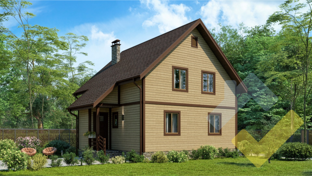 Строительство каркасного дома 9х8 "Каштан" под ключ