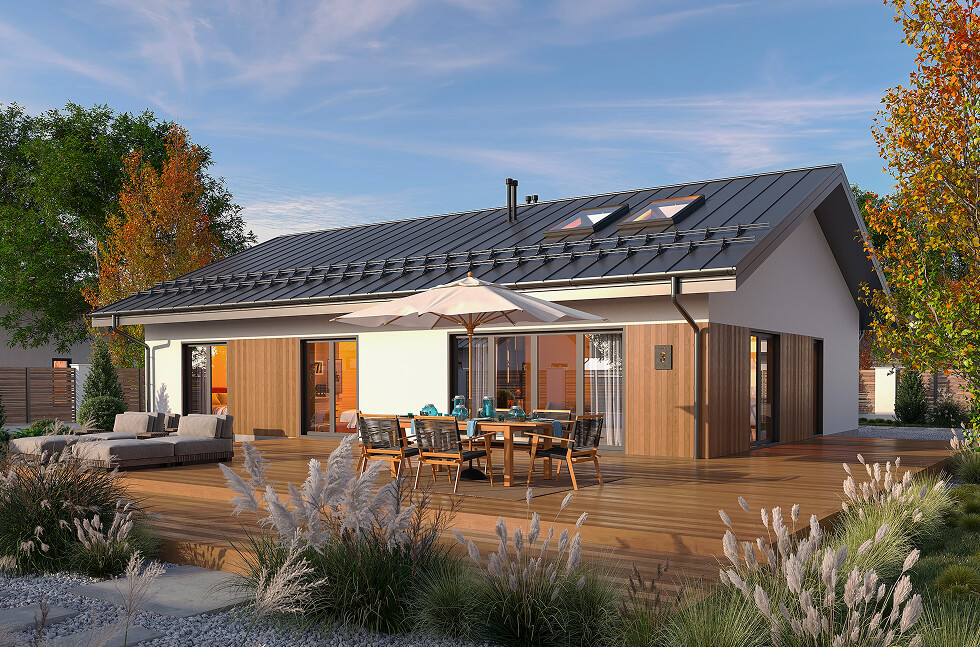 Проект DOMFIX 3 - одноэтажный каменный дом