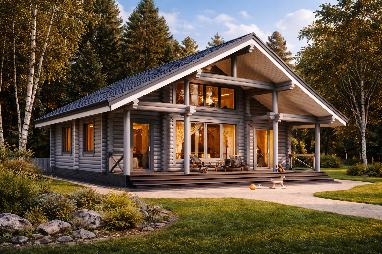 Дом из бревна «Владимир» | ЭкоТех