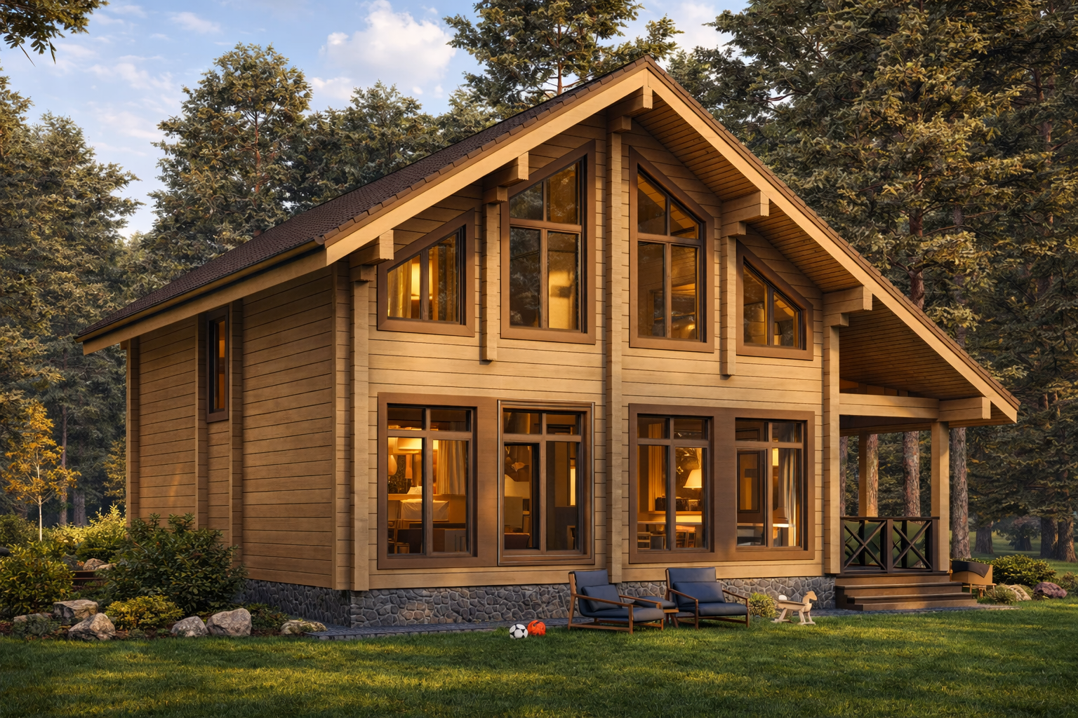 Дом из клееного бруса «Внуково» | ЭкоТех