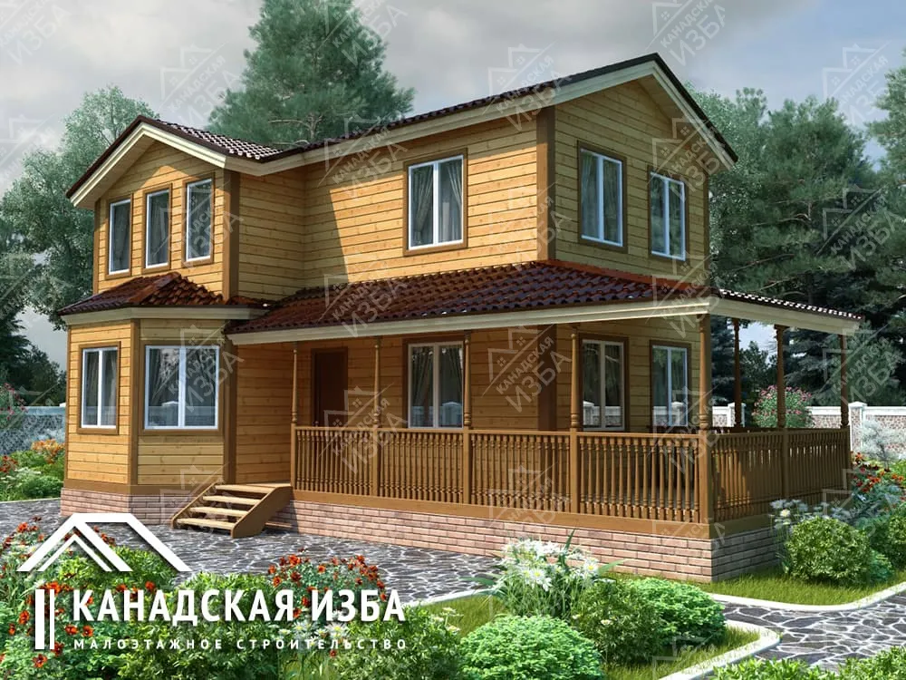 Дом из бруса 7х12 «Усадьба» Проект и цена строительства в Москве