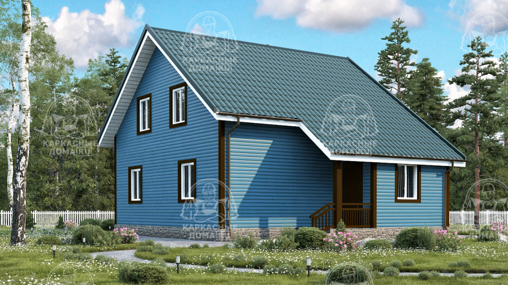 Каркасный дом 9.5x8 Проект "Сердолик"