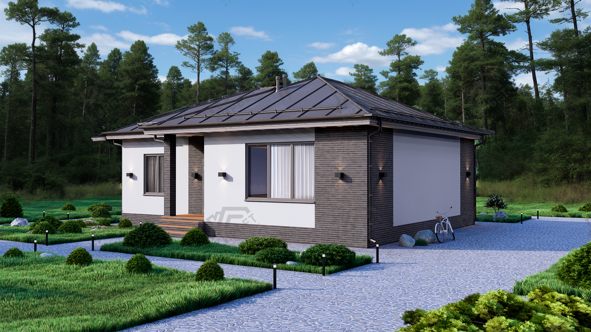 Проект дома из газоблоков 12х10 ГББ-93: цена руб.