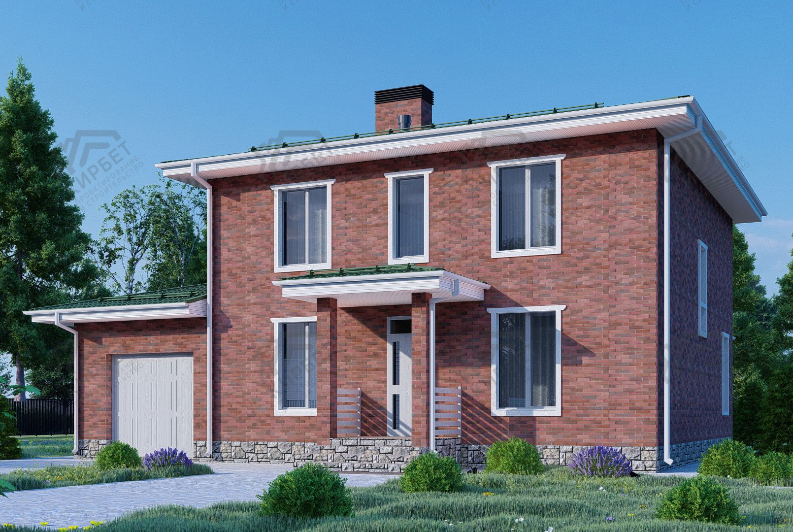 Проект дома из газоблоков 14х15 ГББ-214: цена 9618000 руб.