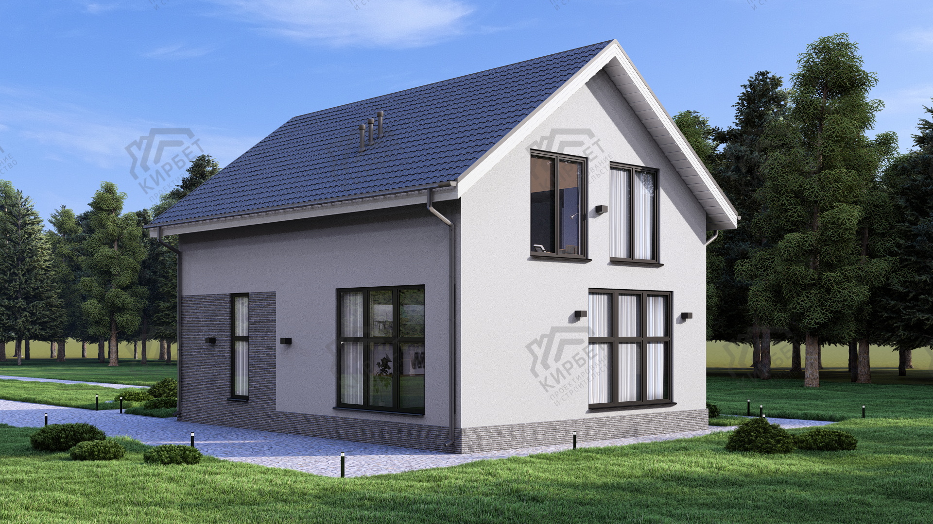 Проект дома из керамоблоков 8х11 ТКБ-140: цена 5984000 руб.