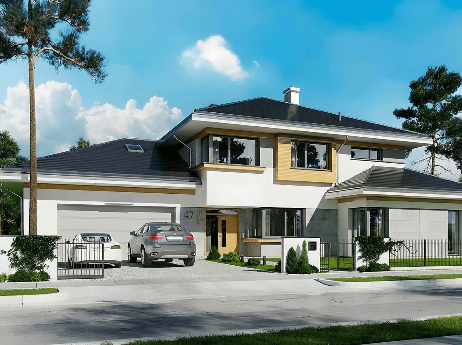 Двухэтажный дом в стиле модерн «THIELT»