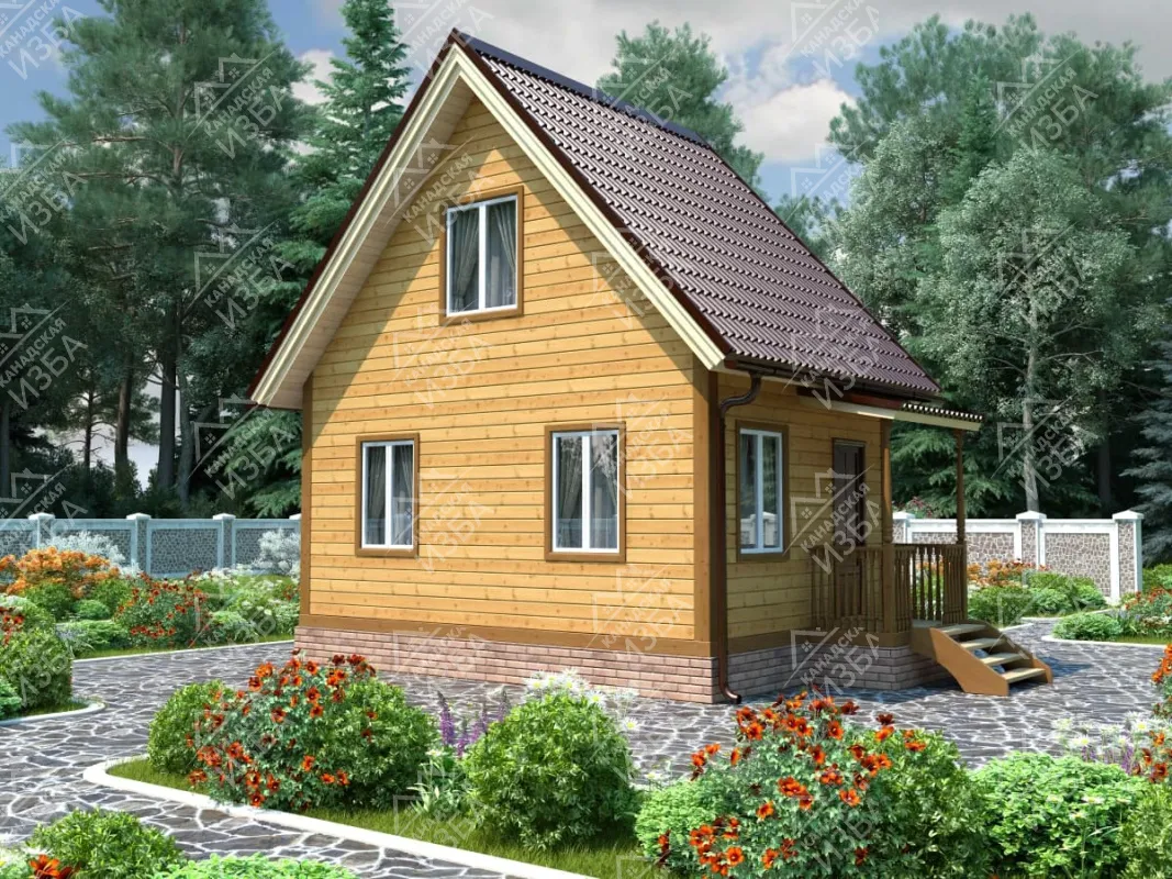 Дом из бруса 4х6 «Бриг» Проект и цена строительства в Москве