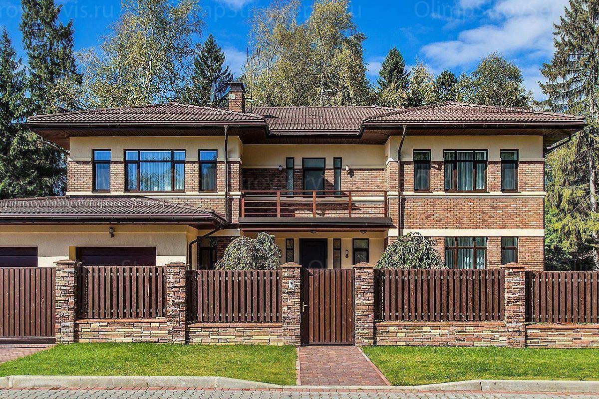 Коттедж с комбинированным фасадом "Бильбао"