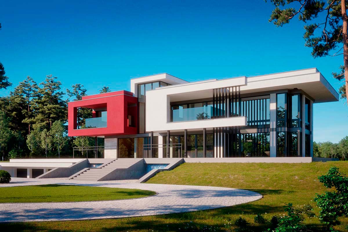 Большая резиденция в стиле Хай-Тек «Гослар»