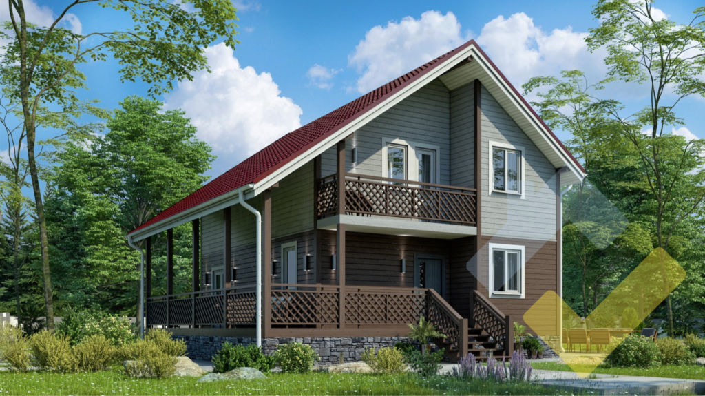 Строительство каркасного дома 10х7,6 "Аристократ" под ключ