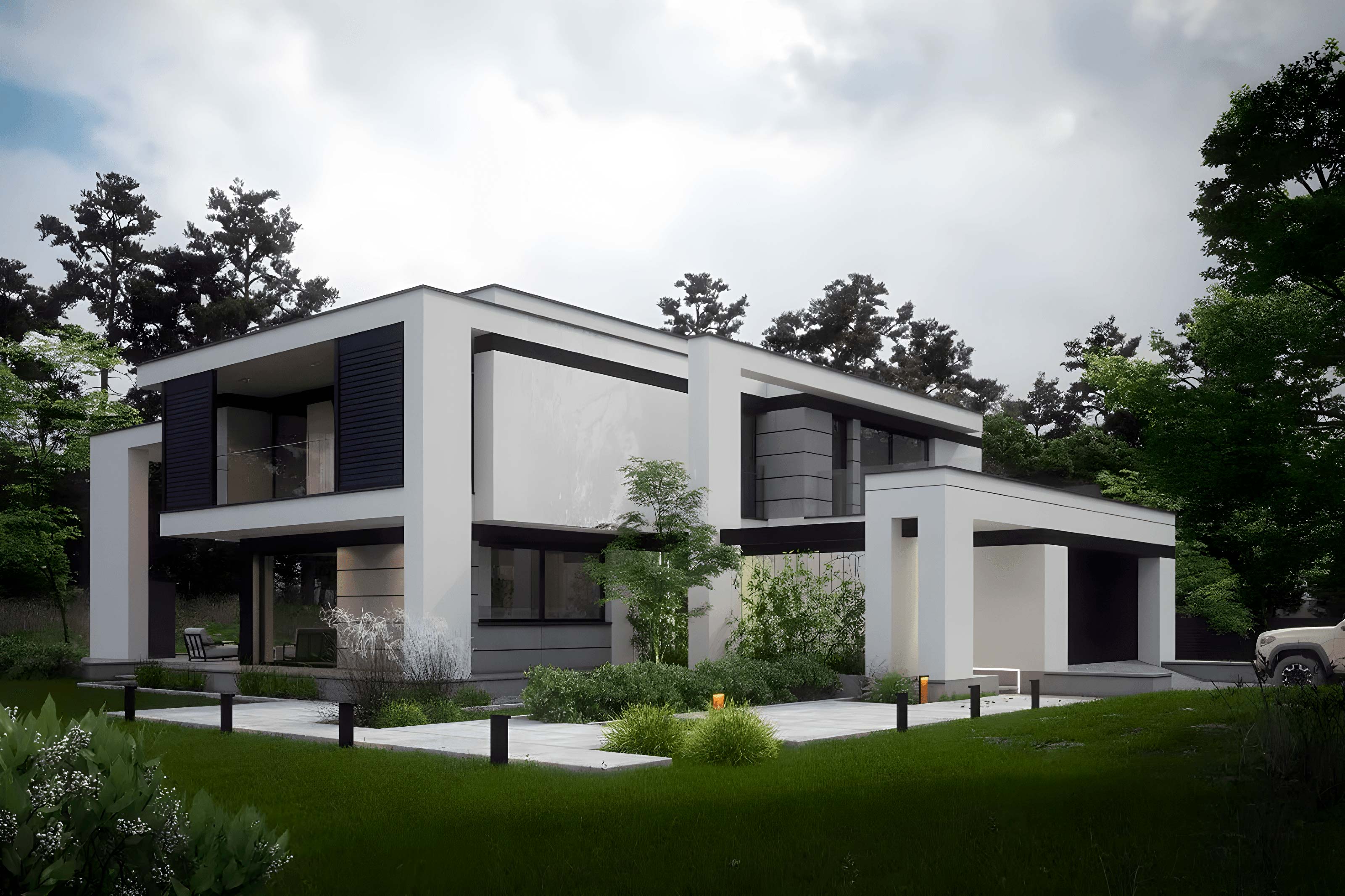 Современный дом с гаражом «BODEN»