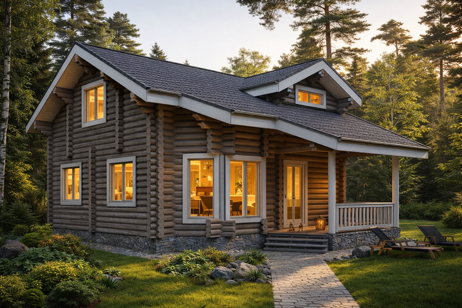 Дом из бревна «Дзержинский» | ЭкоТех