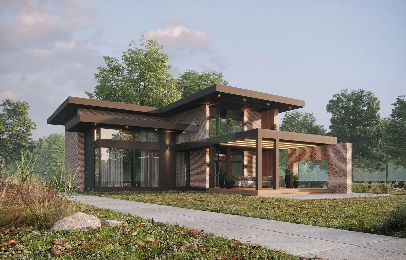 Дом из газобетонных блоков С-402 ГБ «Блеск»