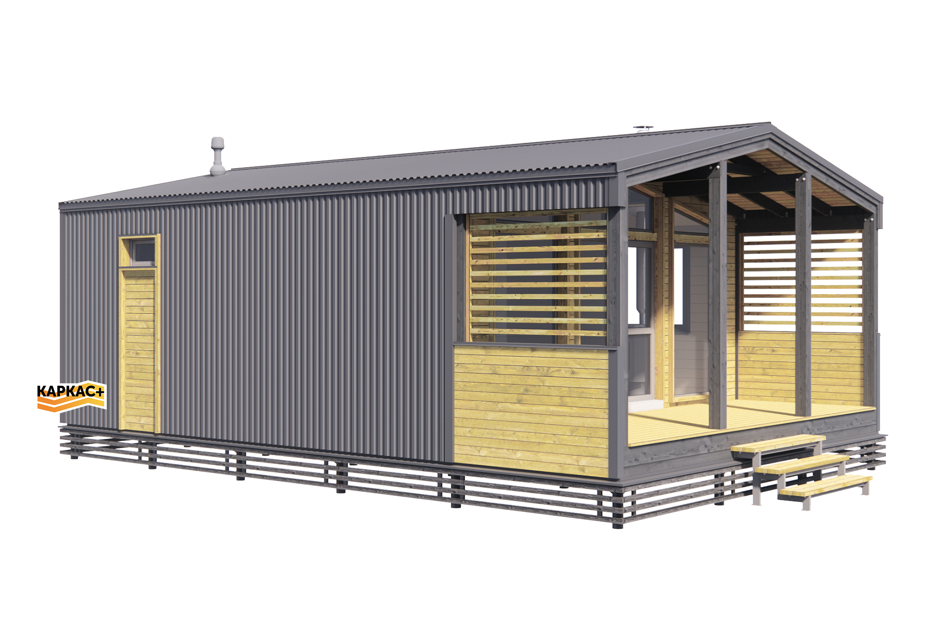 Проект каркасного дома КП-56