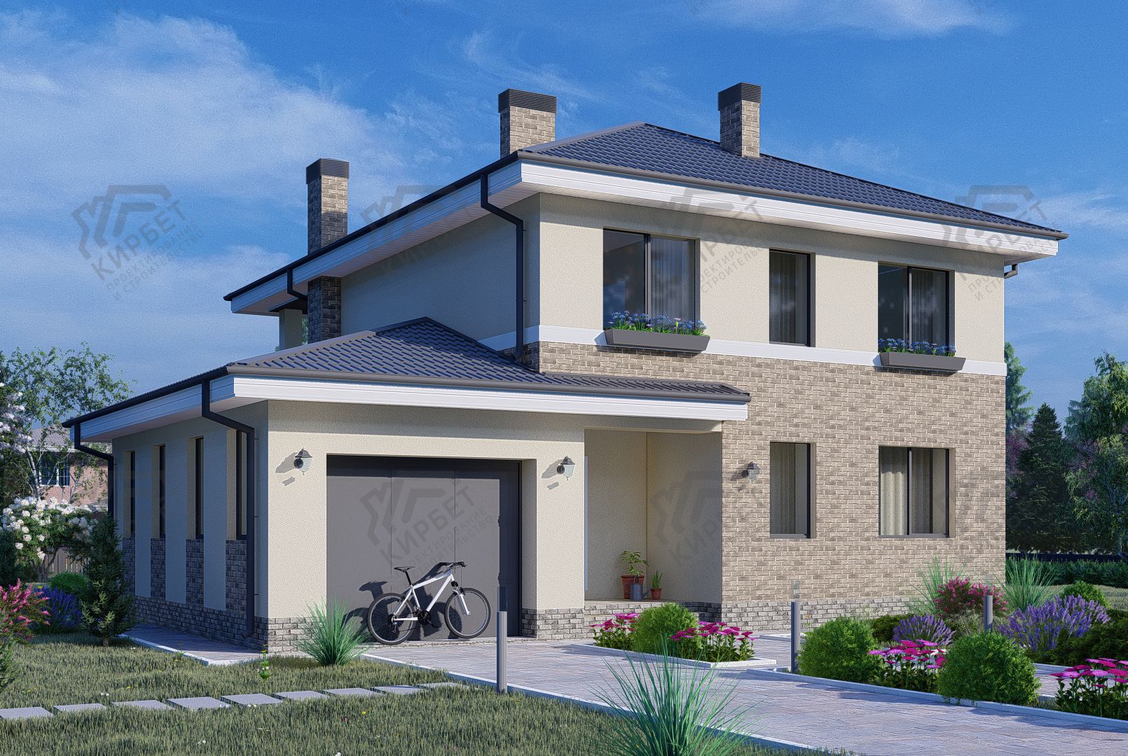 Проект дома из керамоблоков 13х12 ТКБ-197: цена 8258000 руб.