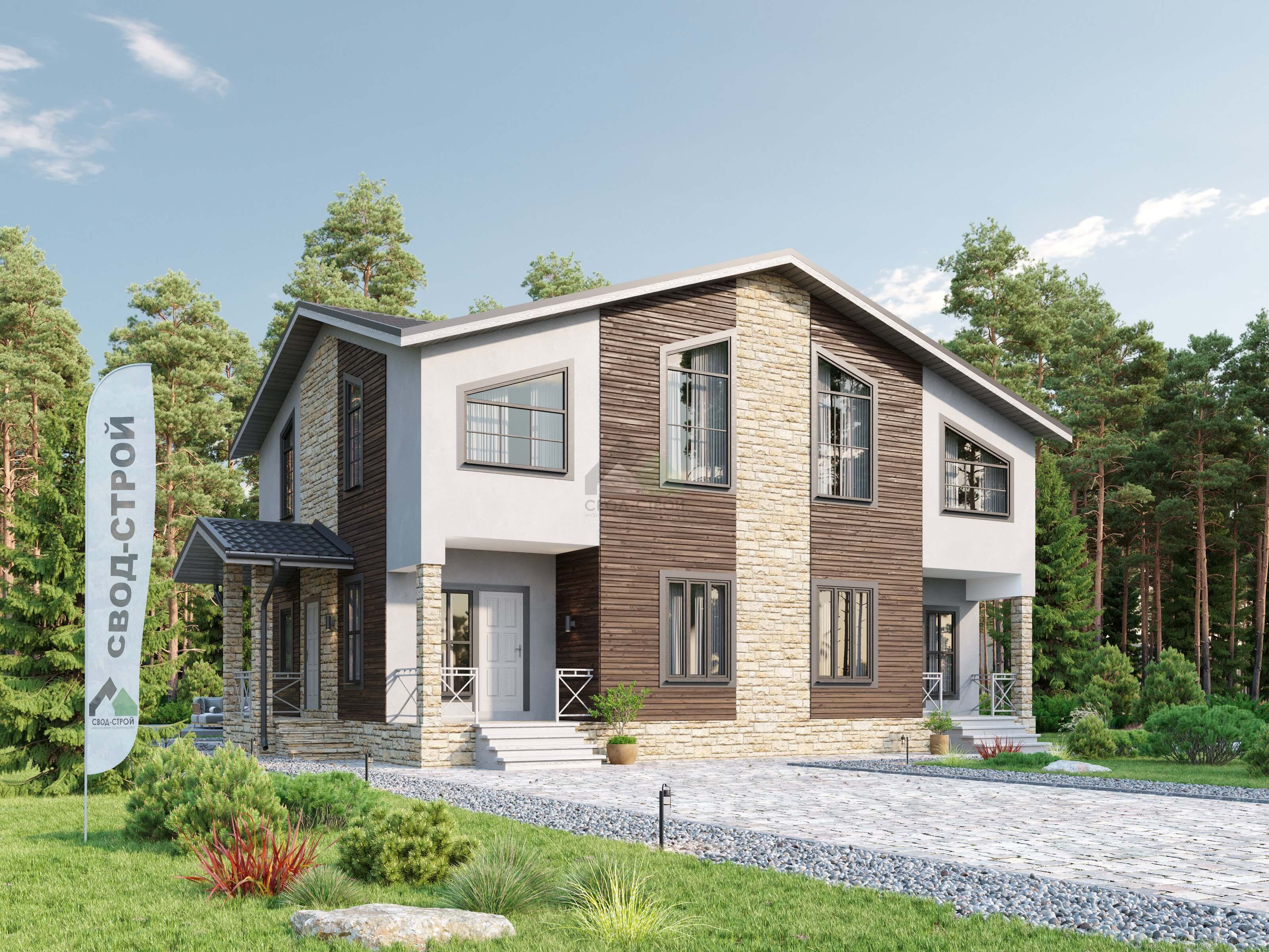 Дом из газобетонных блоков С-278 ГБ «Легенда»