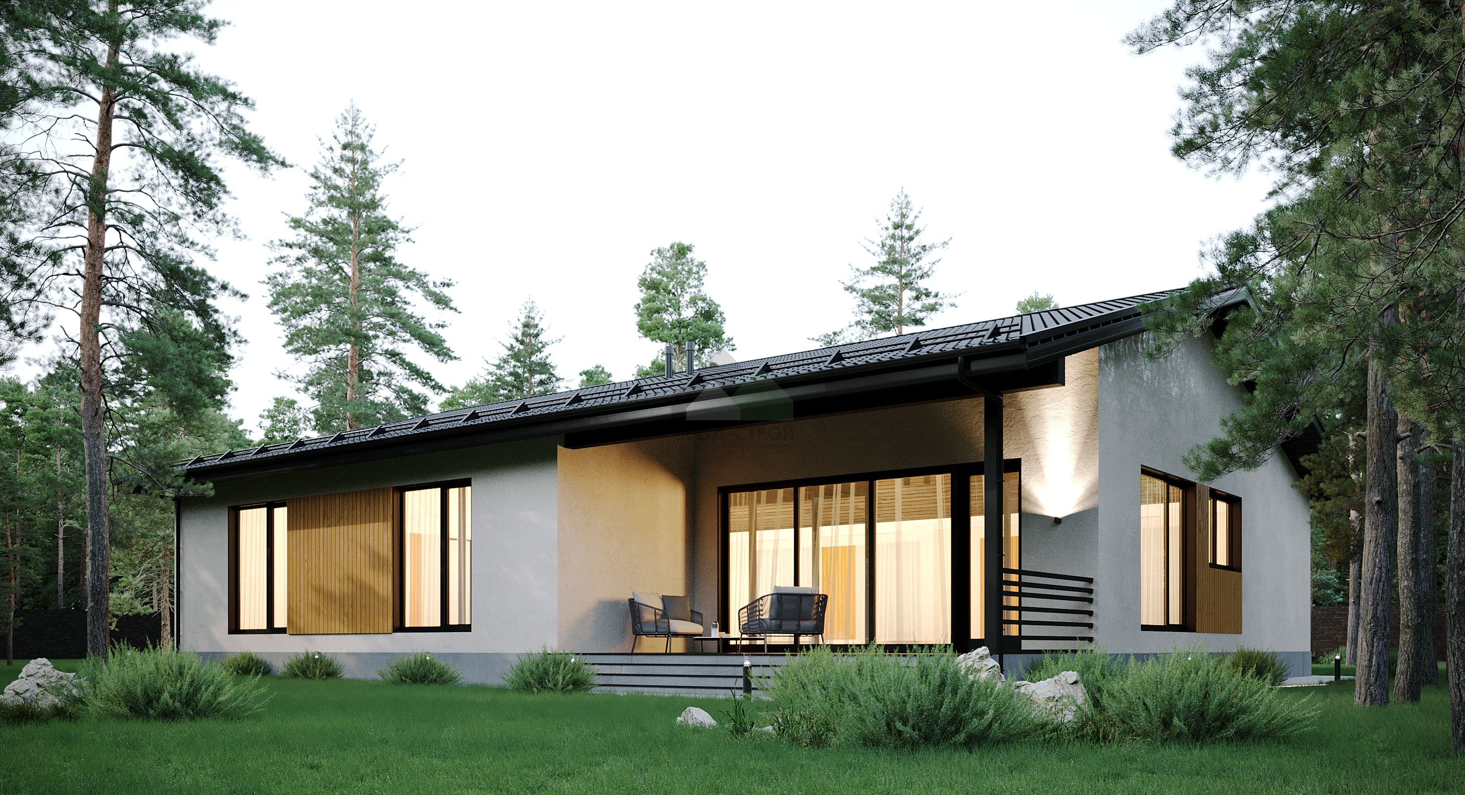 Дом из газобетонных блоков С-231 ГБ «Дюна»