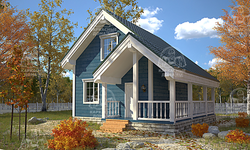 Каркасный дом 7x6 Проект "Титанит"