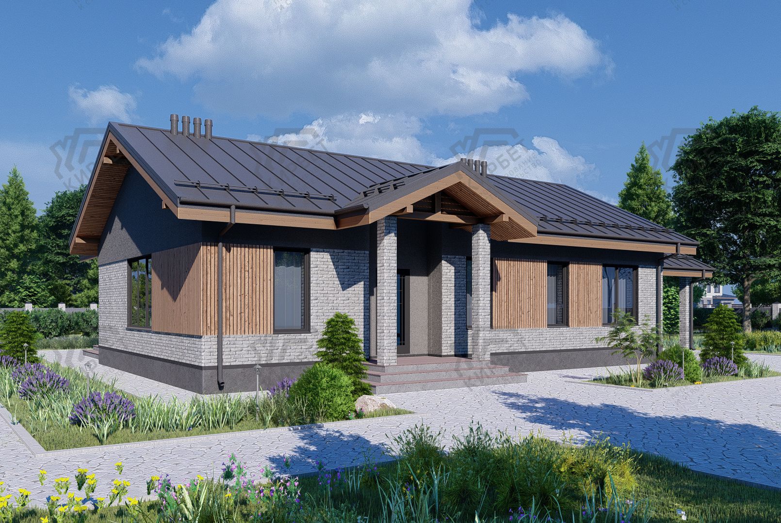 Проект дома из газоблоков 19х15 ГББ-161: цена 9115000 руб.