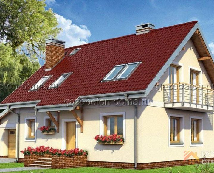 Дом из газобетона Проект ГБ-235