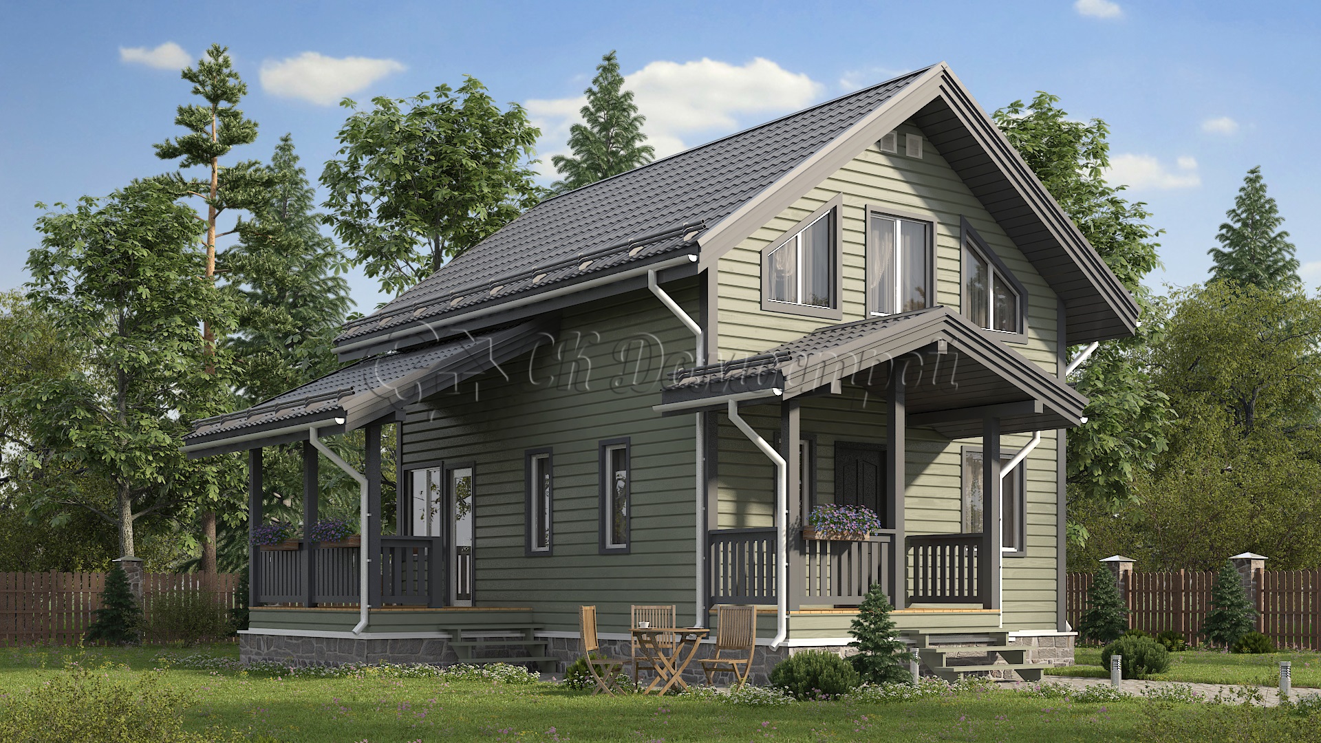 Дом «Морозов» 8х9 м