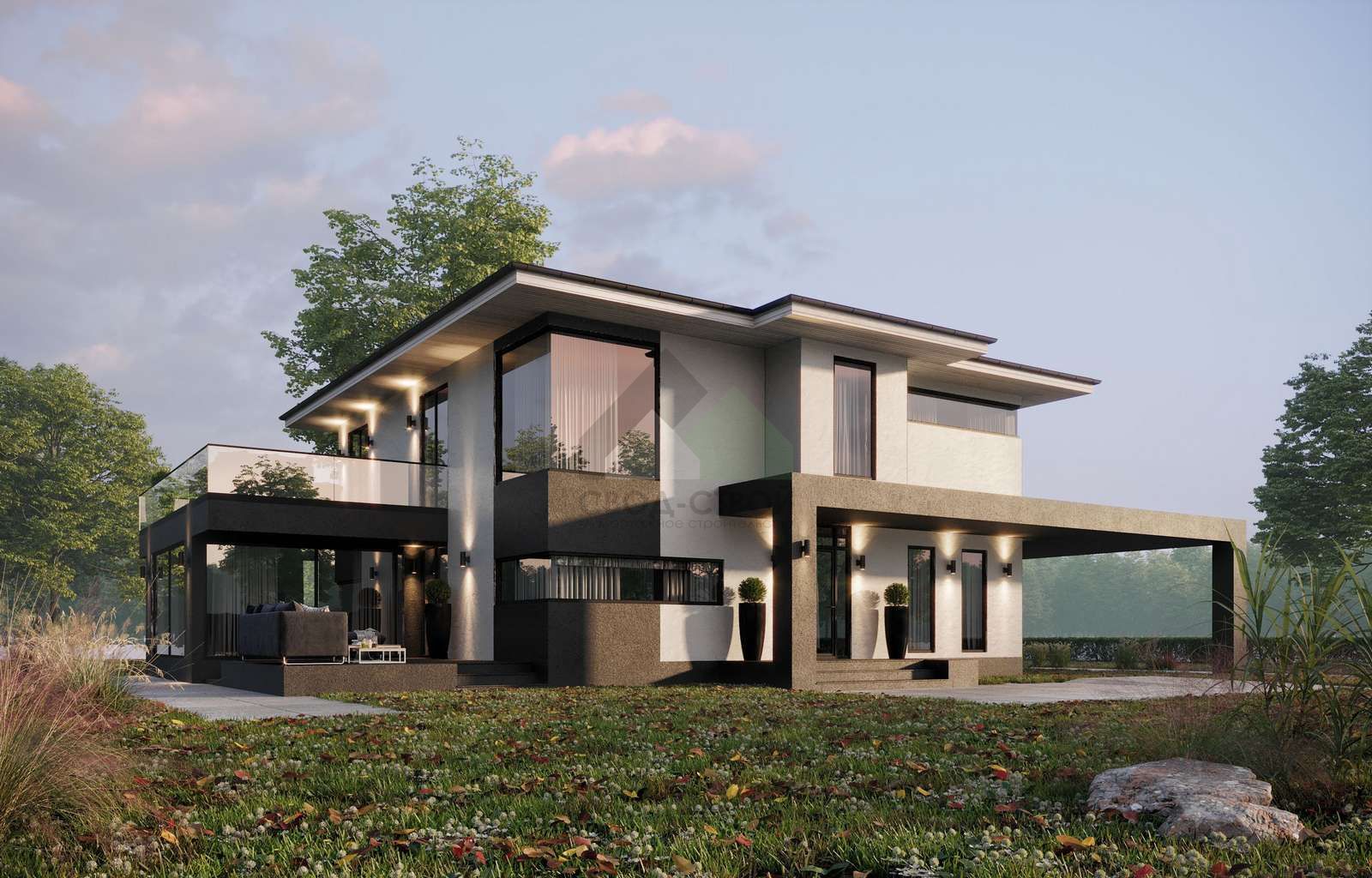 Дом из газобетонных блоков С-288 ГБ «Холмы»