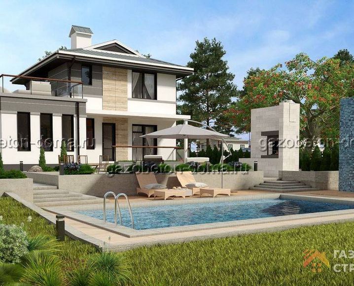 Дом из газобетона Проект ГБ-4