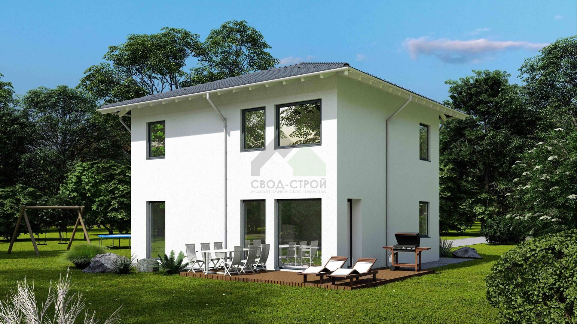 Дом из газобетонных блоков С-218 ГБ «Отдых»