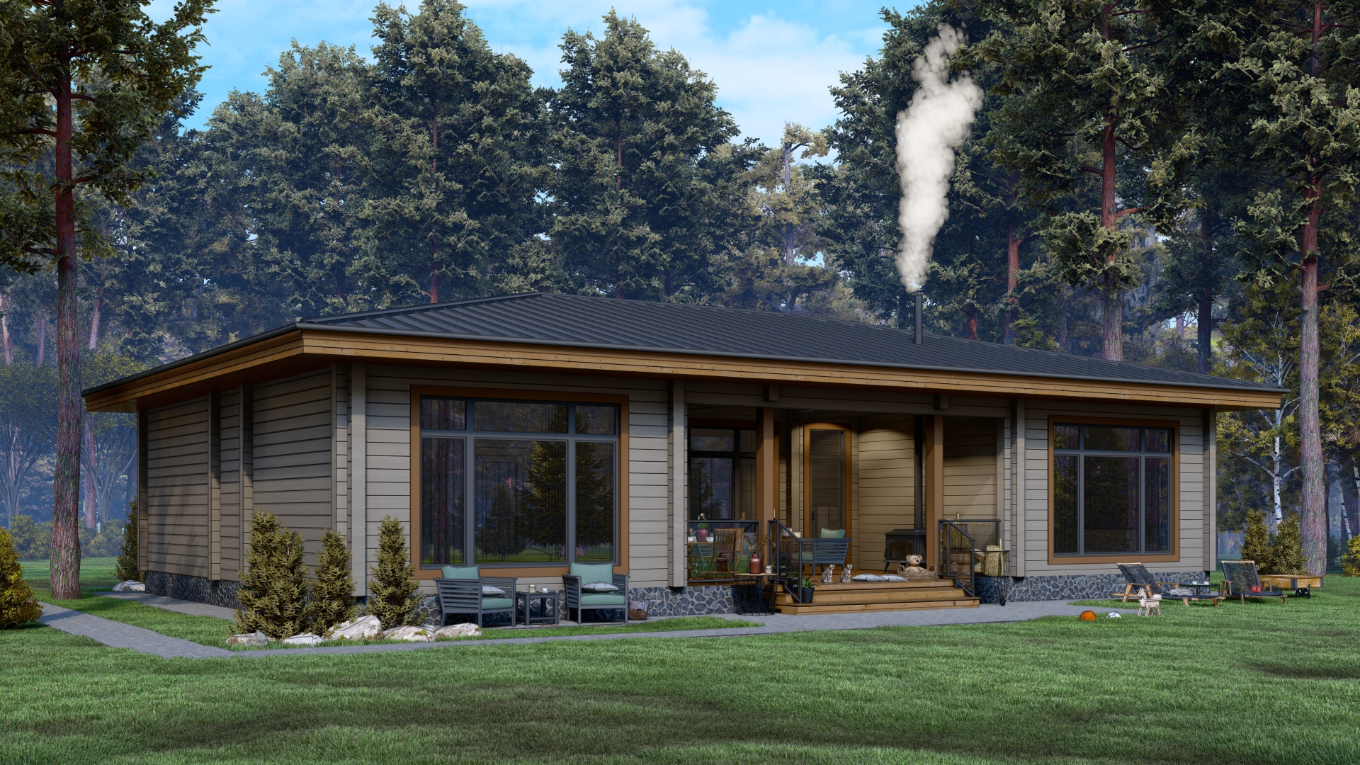 Дом из клееного бруса «Хотьково» | ЭкоТех