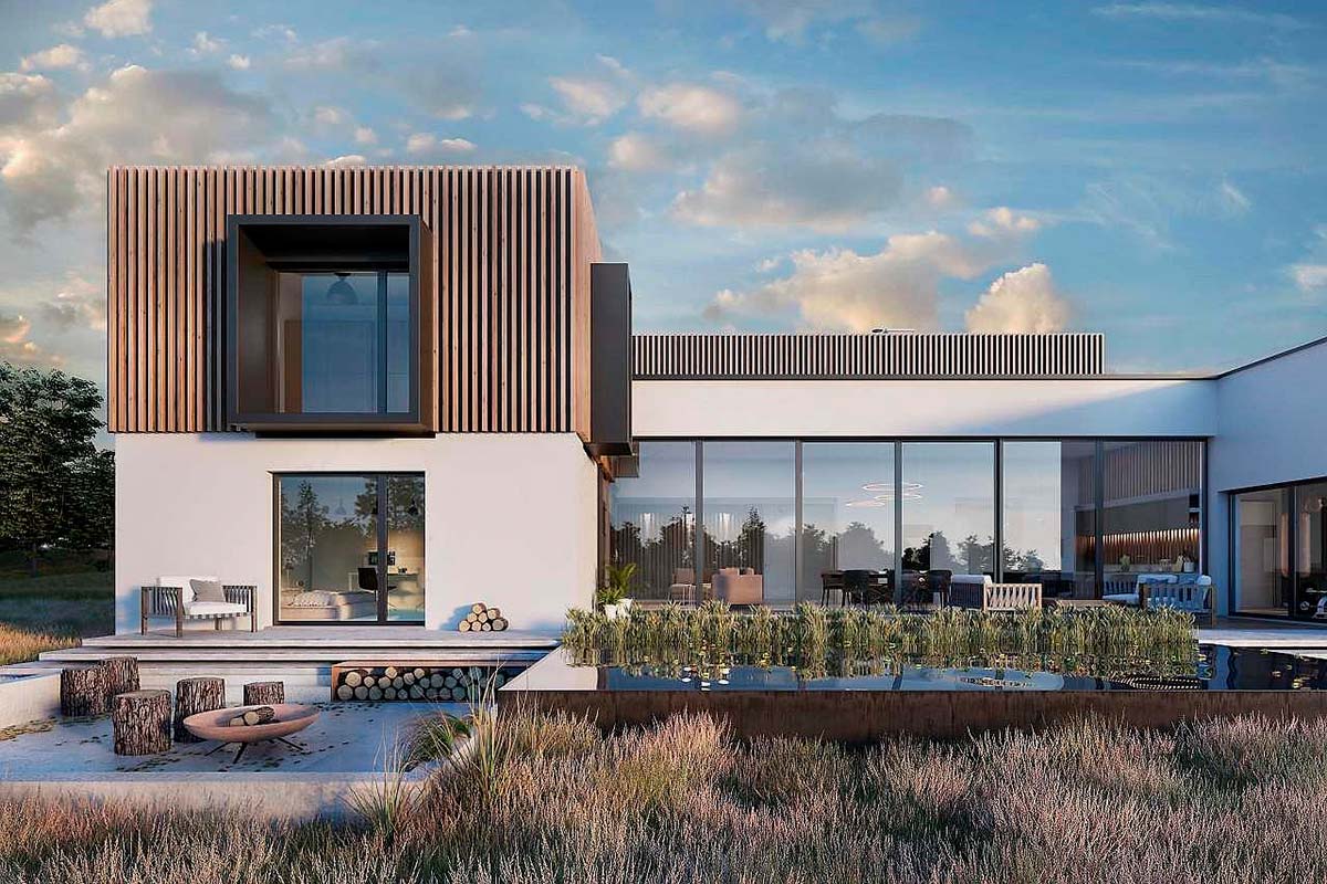 Современный дом с комбинированным фасадом «Темар»