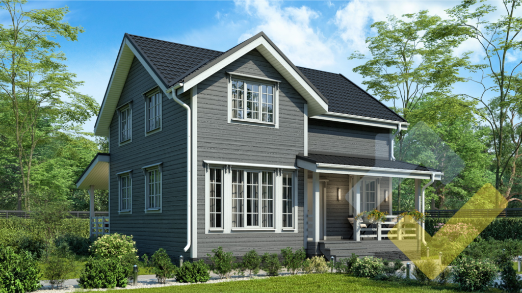 Строительство каркасного дома 9х8 "Владимир" под ключ