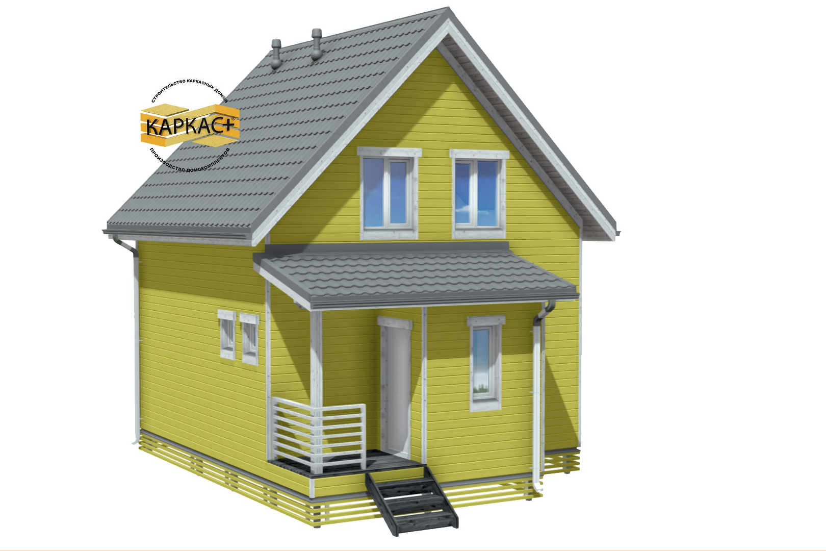 Проект каркасного дома КП-55
