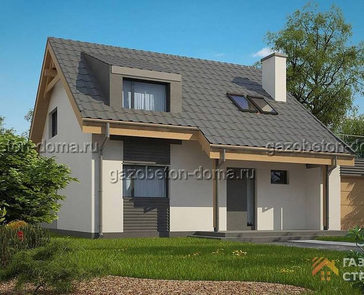 Дом из газобетона Проект ГБ-218