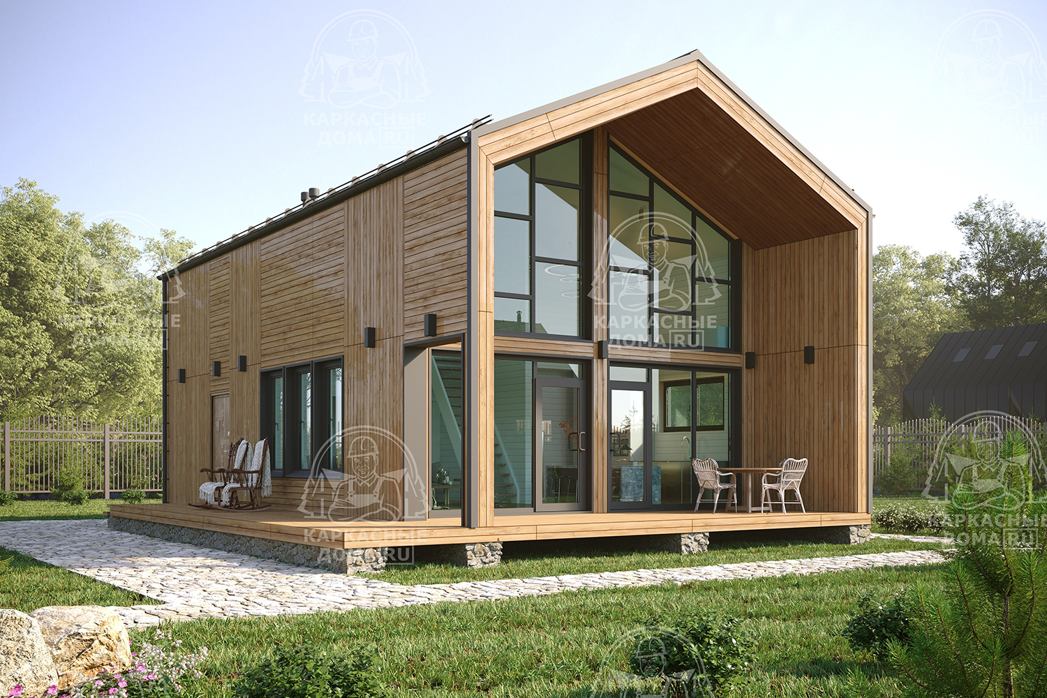 Каркасный дом 7x10 Проект "Андалузит"