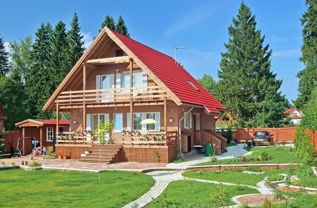 Проект каркасного дома с мансардой Бавария S под ключ от компании БАКО