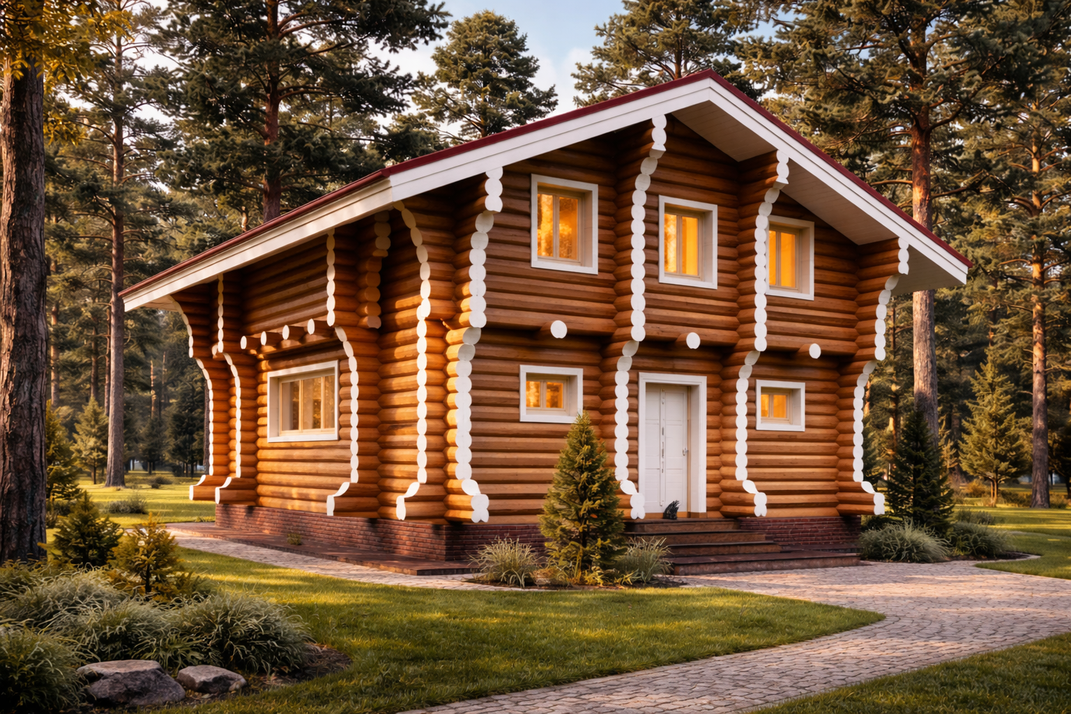 Дом из рубленного бревна «Фьорд» | ЭкоТех