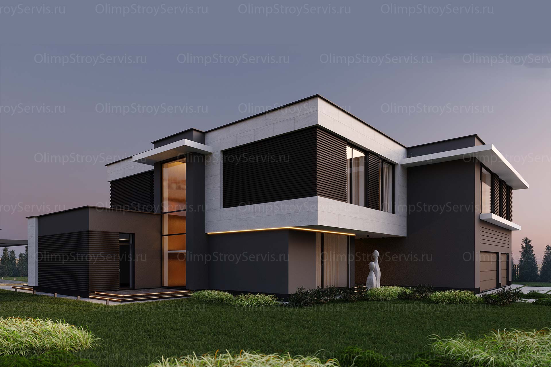 Большой дом с плоской крышей «Лубер»