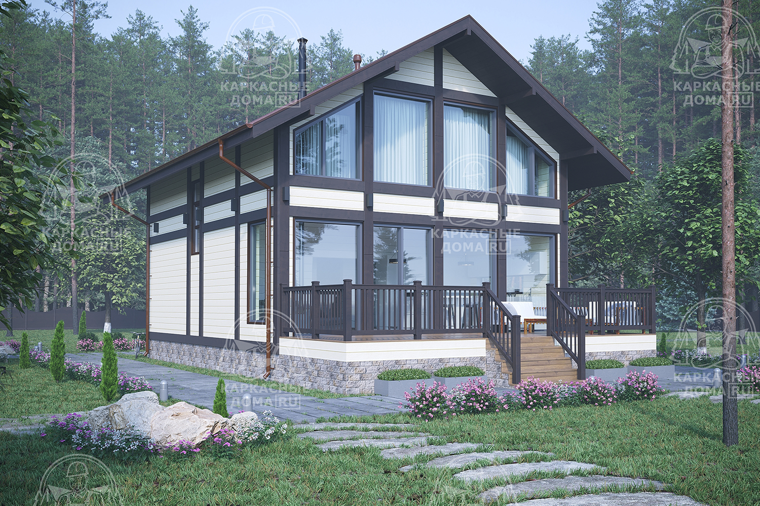 Каркасный дом 8х14 Проект "Диопсид"