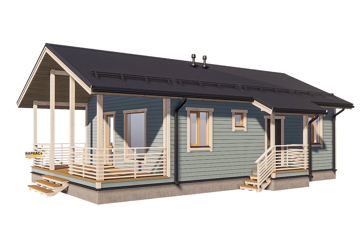Проект каркасного дома КП-60Т